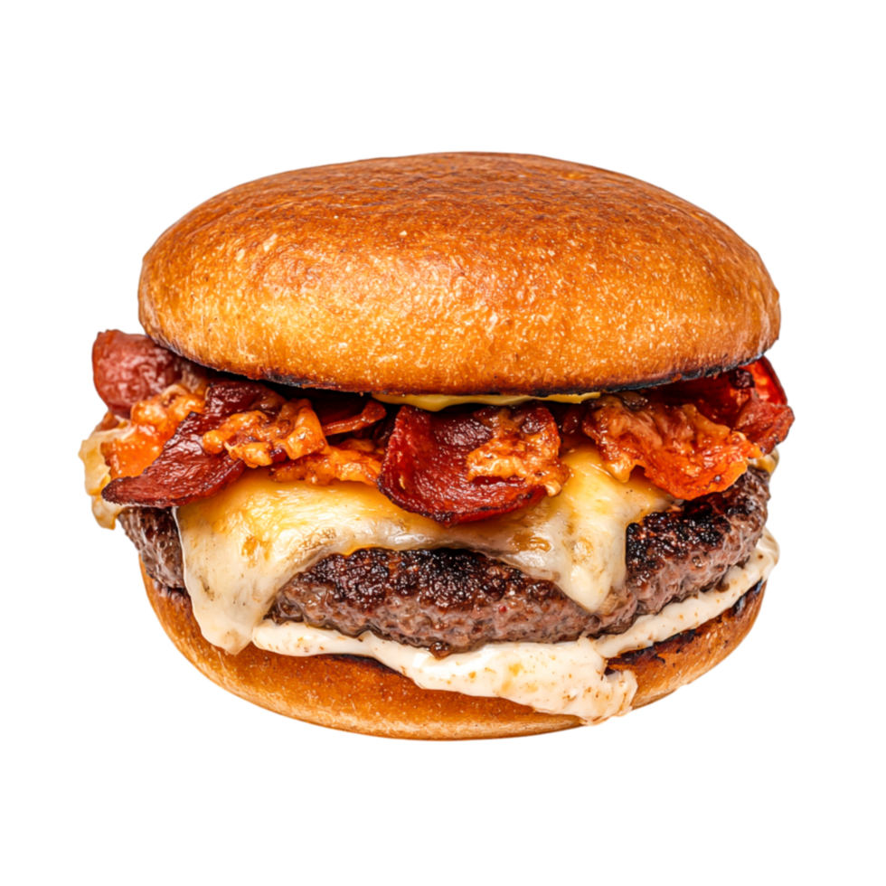 Hamburguesa crujiente con tocino