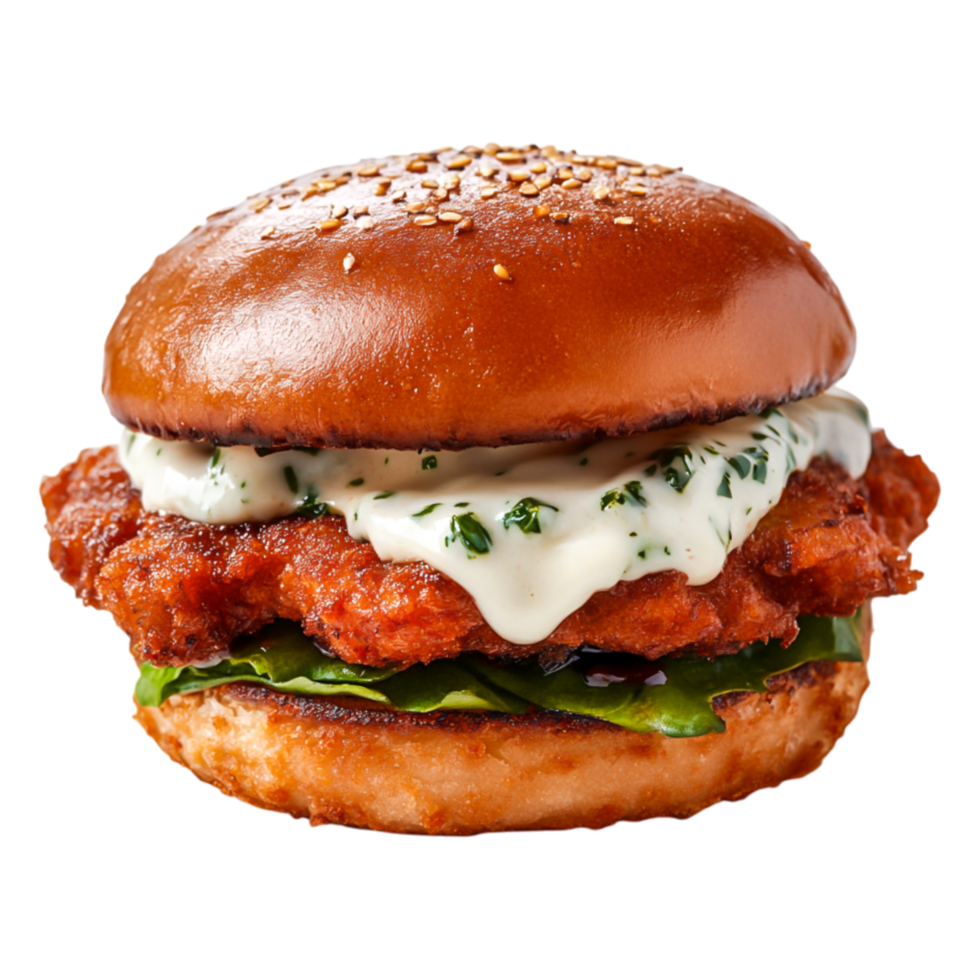 Hamburguesa de pollo picante estilo Nashville